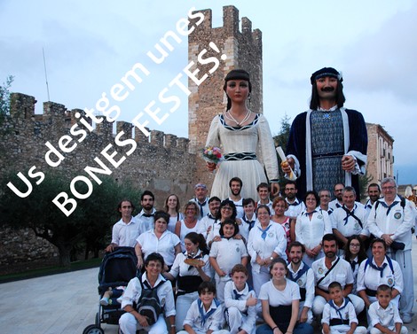 Des de la Colla de Geganters de Badalona us volem desitjar unes BONES FESTES!