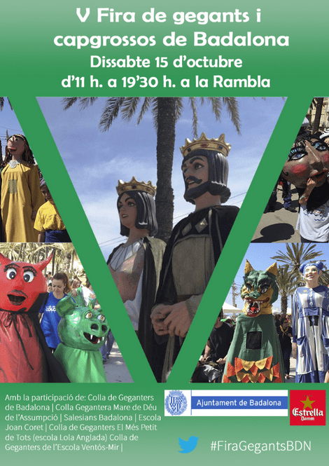 Cartell de la V Fira de Gegants i Capgrossos de Badalona