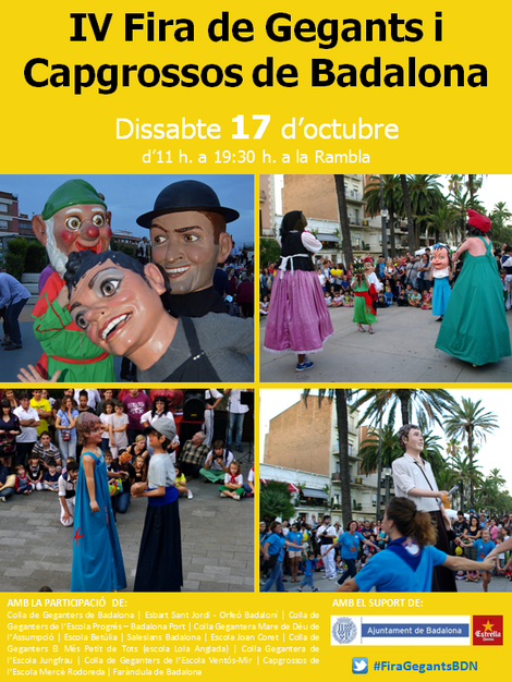 Cartell de la IV Fira de Gegants i Capgrossos de Badalona