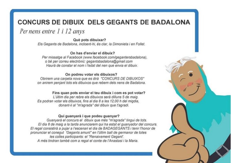 Bases del concurs de dibuix dels Gegants de Badalona